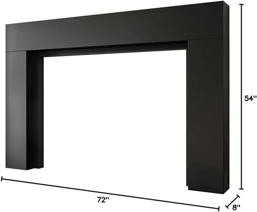 Miniatura 10 de Modern Ember Sabine Kit de Marco Envolvente de Repisa de Chimenea de Madera, Negro Apertura de 48" x 42" 72" x 54" Total Estética Moderna