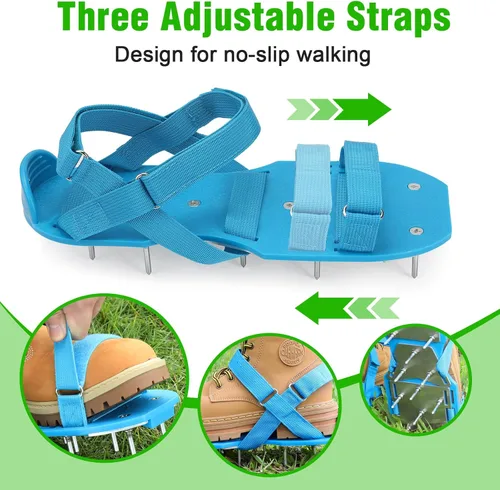 Miniatura 4 de Zapatos aireadores de césped para césped, zapatos aireadores de césped premontados para césped, herramienta aireadora de suelo para aireación