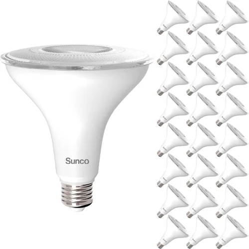 Miniatura 8 de Sunco Lighting Paquete de 8 bombillas LED PAR38 para exteriores, impermeables, brillantes, regulables, 13 W = 100 W, luz diurna de 5000 K, 1050 lm