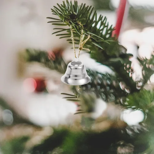 Miniatura 4 de Ciieeo 20 campanas de cascabel, pequeñas campanas de manualidades a granel, mini campanas de metal de Navidad para puertas de manualidades, adornos