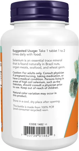 Miniatura 3 de NOW Foods Suplementos, Selenio (L-Selenometionina) 100 mcg, Mineral Esencial*, 250 Tabletas