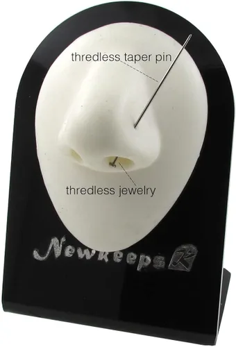 Miniatura 5 de NewkeepsR - Broche de titanio G23 de ajuste a presión 20g18g16g arete labret para labio monroe tragus