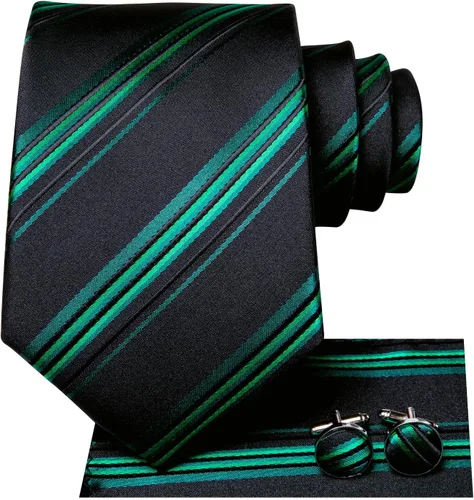 Miniatura 86 de Dubulle Corbata tejida de cachemira para hombre y gemelos de pañuelo para hombre, conjunto de gemelos para boda formal y negocios