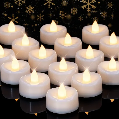 Miniatura 13 de merrynights - Velas LED sin llama, paquete de 12 velas pequeñas a pilas, velas para decoración de fiestas, hogar, bodas y otoño, 1.5 x 1.25 pulgadas