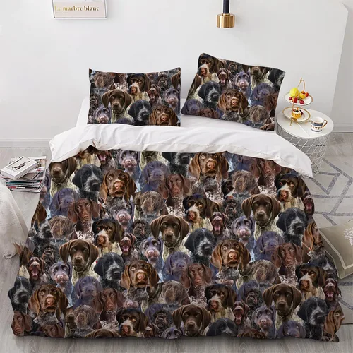 Miniatura 13 de Juego de funda de edredón de Malinois belga, juego de ropa de cama decorativo de 3 piezas con 2 fundas de almohada, funda de edredón suave, juego