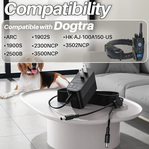 Miniatura 3 de Adaptador de CA de 10 V para cargador Dogtra ARC 1900S 1902S 2300NCP 2500B 3500NCP 3502NCP HK-AJ-100A150-US Collar remoto E para perros Fuente