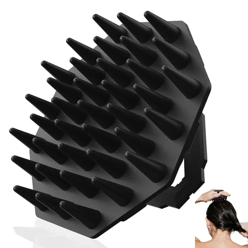 Extended Burr - Cepillo de masaje suave de silicona para el cuero cabelludo, limpieza profunda, exfoliación, masaje de relajación utilizado para el