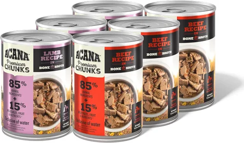 Miniatura 14 de ACANA Premium Trozos en Caldo de Hueso Sin Granos Comida Húmeda para Perros Receta de Ternera 12.8 onzas Latas (12 Unidades)