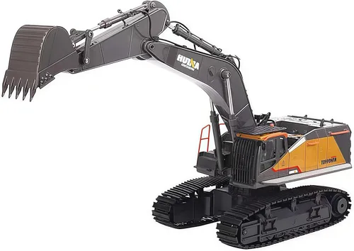 Gemini&Genius Juguete de excavadora para niños, juguete de excavadora de pista de vehículo de construcción de metal, vehículo excavador de 1/50,