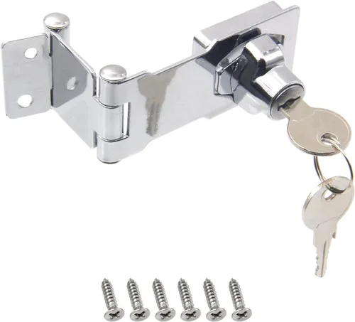 Candados de pestillo de puerta, candados de cajón de escritorio de acero inoxidable sólido plegable 304, para cajones de 90 grados y 180 grados, 1