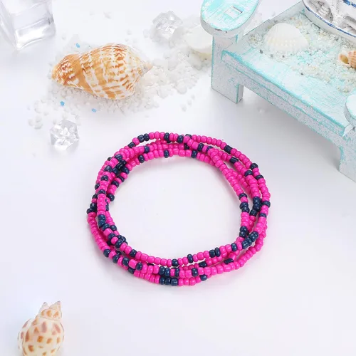 Miniatura 3 de Sailimue 3 cuentas de cintura para mujer, cuentas de vientre de cadena elástica, cuentas de cintura africana para mujer, tallas grandes, joyería