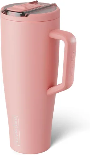 Miniatura 100 de BrüMate Era Flip - Vaso de 30 onzas con tapa con pajilla cubierta 100 % a prueba de fugas, popote higiénico cubierto, botella de agua de acero