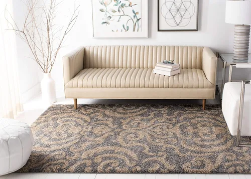 Miniatura 8 de Safavieh Florida Shag Collection SG462-1113 Alfombra afelpada de pasillo, crema y beige., Polipropileno, Crema / Beige