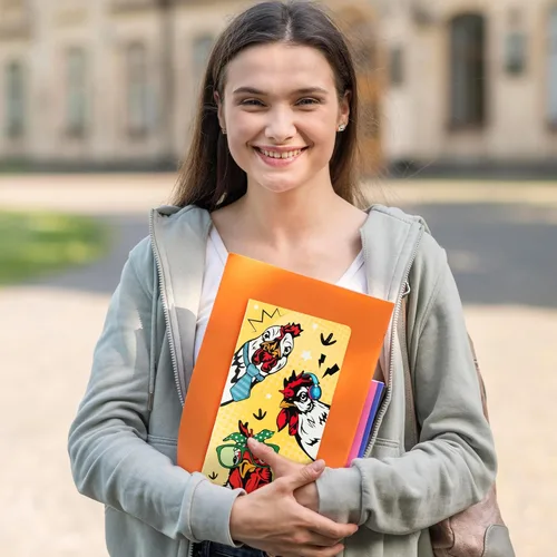 Miniatura 6 de B1ykin Lindo juego de notas adhesivas – Bloc de notas autoadhesivas de pollo para rascar, 550 hojas de notas para escritura, bloc de notas adhesivas
