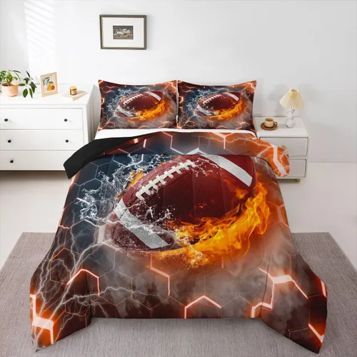 Miniatura 31 de Erosebridal Juego de edredón de bandera estadounidense tamaño individual para niños y adolescentes, juego de ropa de cama de camuflaje, edredón