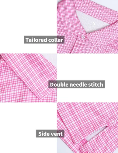 Miniatura 6 de Camisas de golf para hombre - Polo de manga corta con estampado de rendimiento que absorbe la humedad