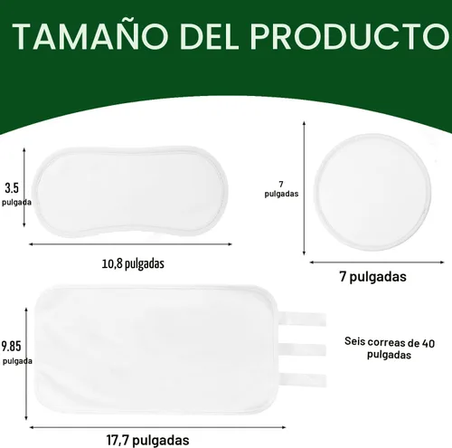 Miniatura 2 de Paquete de 4 piezas de aceite de ricino orgánico para estómago, cuello, pecho, vientre, desintoxicación hepática, compresa de aceite de ricino