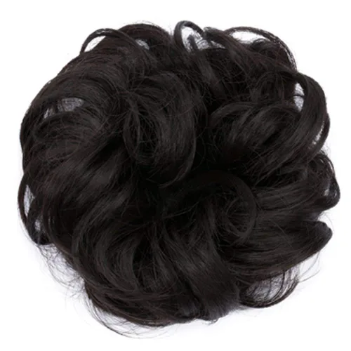 Miniatura 7 de Benehair Moño desordenado, pieza de pelo recogido para mujer, esponjoso, ondulado, moño con dona, moño sintético con banda elástica de goma