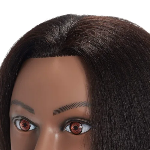 Miniatura 4 de Traininghead - Cabeza de maniquí de cabello 100% real, cabeza de entrenamiento, cabeza de muñeca de cosmetología, cabeza de maniquí de práctica