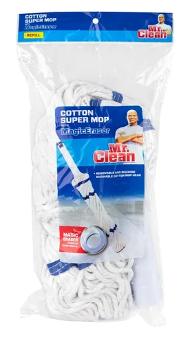 Miniatura 3 de Mr. Clean Super Twist - Cabezal de recambio de hilo de algodón con borrador mágico, color azul