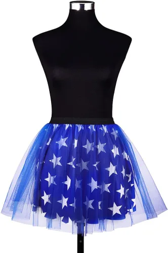 Miniatura 8 de TWINKLEDE Falda del 4 de julio, falda patriótica de tutú para el Día de la Independencia, falda de baile para mujeres y niñas