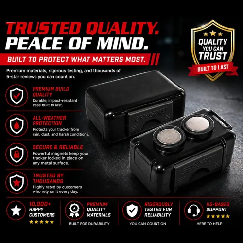 Miniatura 9 de Spy Spot Funda magnética para rastreador GPS – Caja de bloqueo magnética resistente a la intemperie para rastreadores GPS y llaves de repuesto