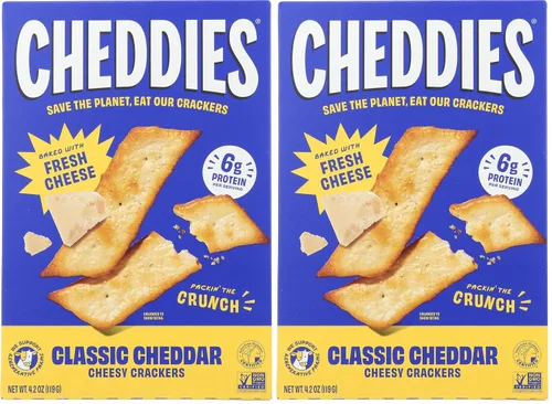 Miniatura 20 de Cheddies, Galletas de queso cheddar 100% naturales con proteína, queso cheddar, 4.2 onzas, 6g de proteína, bajas en carbohidratos