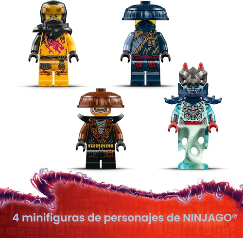 Miniatura 5 de LEGO NINJAGO Rogue's Mech Dragon Rider Juguete de construcción – Juego de Dragones Rising y 4 minifiguras de juguete Ninja para niños y niñas, a