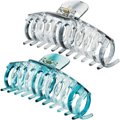 Pinzas para el cabello extra grandes de 5.5 pulgadas para cabello largo y grueso, pinzas para el cabello de mujer, 2 unidades, accesorios para el
