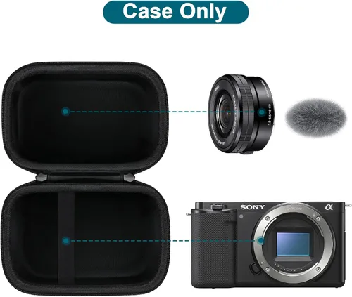 Miniatura 2 de Canboc Funda de transporte para cámara digital sin espejo Sony ZV-E10/ZV-E1/ZV-E10 II APS-C lente intercambiable sin espejo, bolsa de cámara