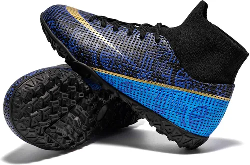 Miniatura 2 de oTzTTzTo Zapatos de fútbol de césped para niños y niñas, zapatos de fútbol sin cordones
