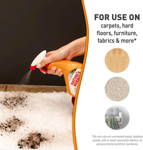 Miniatura 7 de Nature's Miracle Destructor de manchas para desorden de perros, 24 onzas, fórmula Oxy con aroma a naranja