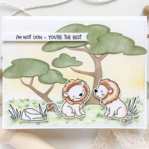 Miniatura 7 de Wild Birthday Wishes - Juego de sellos y troqueles para hacer tarjetas, sellos transparentes y troqueles de corte de metal para álbumes de recortes