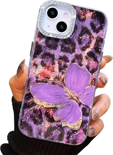 Miniatura 49 de I-MGAE-IN-AR Funda compacta para iPhone 11, diseño de mariposa, marco de protección de lente de cámara con diamante 3D, bonitas fundas protectoras