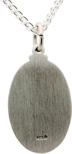 Miniatura 10 de Collar con medalla de St Christopher – Medallón oval de plata de ley y cadena – Grabado personalizado – Caja de regalo