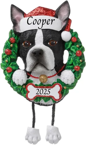Miniatura 4 de Adornos personalizados para árbol de Navidad 2024 para mascotas – Razas de perros Beagle – Adorno personalizado de Feliz Navidad – Recuerdo