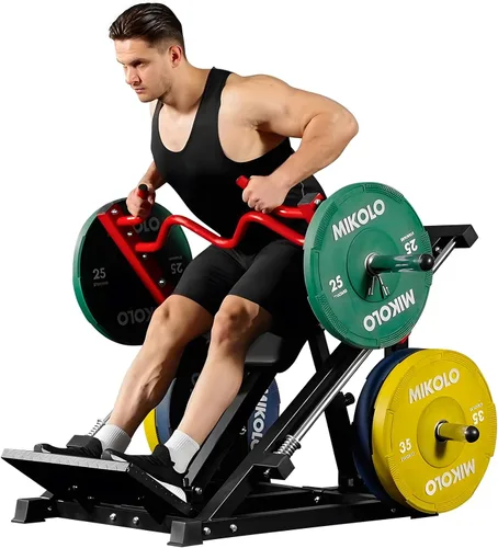 Máquina de remo lineal Mikolo, máquina de entrenamiento de espalda para gimnasio en casa, máquina de espalda con carga de placas y rodamiento