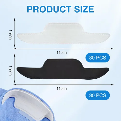 Miniatura 2 de 60 protectores de cuello para camisas de hombre, protector de camisa desechable, adhesivo contra el sudor