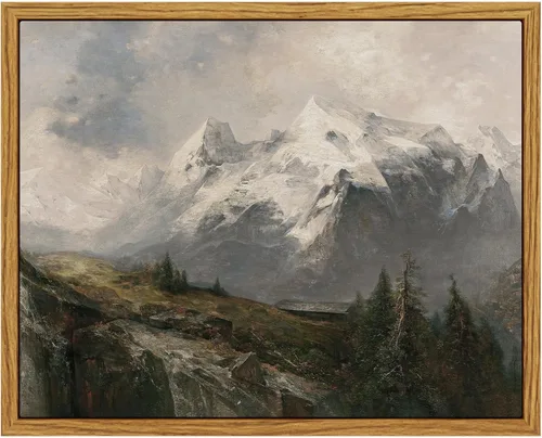 Miniatura 109 de VIYYIEA Arte de Pared en Lienzo Enmarcado Decoración del Hogar, Decoración de Granja Valles Ondulantes bajo Cielos Despejados Pintura de Pared