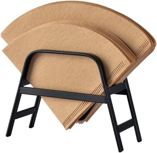 CAFEMASY Soporte de filtro de café para filtros de café de cono y V60, soporte de papel de filtro de café de metal para el hogar, cocina, cafetería,