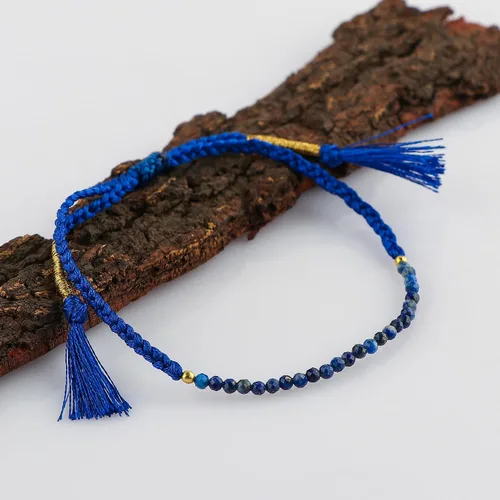 Miniatura 51 de Thecraftman - Pulsera trenzada de cuentas naturales, cristales energéticos, regalo para ella, pulsera de protección de hilo trenzado de mano