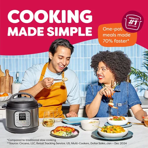 Miniatura 4 de Instant Pot IP-DUO60, 6cuartos/1000W - Olla a presión multifunción 7 en 1, Acero inoxidable y negro