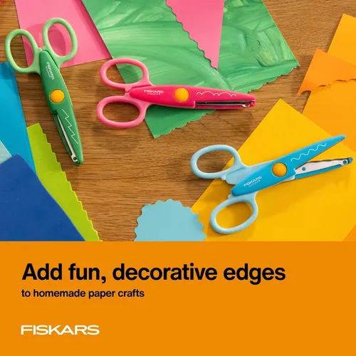 Miniatura 3 de Tijeras Fiskars Kidzors Paper Edgers - Tijeras decorativas para papel, cartulina y manualidades, para manualidades y suministros escolares, 5