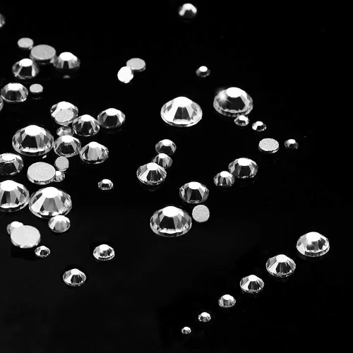 Miniatura 19 de LolliBeads Piedras redondas de resina para uñas con parte trasera plana y cristales acrílicos.