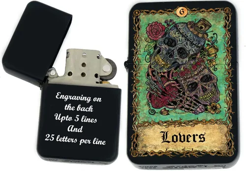 Miniatura 29 de Tarjeta de tarot personalizada, mazo de tarot de huesos eternos mayores, tarjetas coloridas, regalos coleccionables únicos, encendedores a prueba