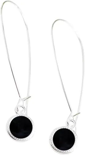 Bottled Up Designs Aretes Colgantes Largos Hechos a Mano, Plata Esterlina, Ecológicos, Botellas Vintage Recicladas, Fabricados en Estados Unidos,