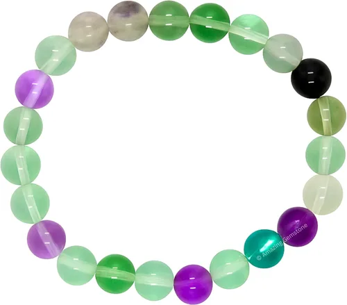 Miniatura 526 de Amazing Gemstone Pulsera de cristal para mujeres y hombres, pulsera de cristal curativo de protección, pulsera elástica con cuentas de piedras