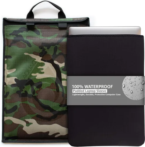 Miniatura 9 de AquaQuest Storm Funda para portátil 100% impermeable, funda ligera de nailon Ripstop, costuras soldadas y forro de neopreno extraíble de 0.197 in