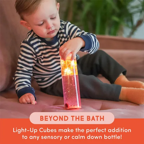 Miniatura 5 de Glo Pals x Daniel Tiger's Neighborhood - Juguete de baño activado por agua con 4 cubos reutilizables iluminados para juegos sensoriales (solo cubos)