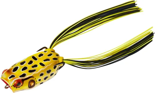 Miniatura 10 de BOOYAH Poppin' Pad Crasher Señuelo de Rana de Cuerpo Hueco Topwater para Pesca de Lobina con Anzuelos Sin Enganches Sunburn